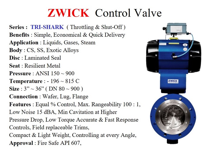 Tiple Offset Control Valve Tri-Shark series / On/Off & Modulating Controls - Zwick - Gamako